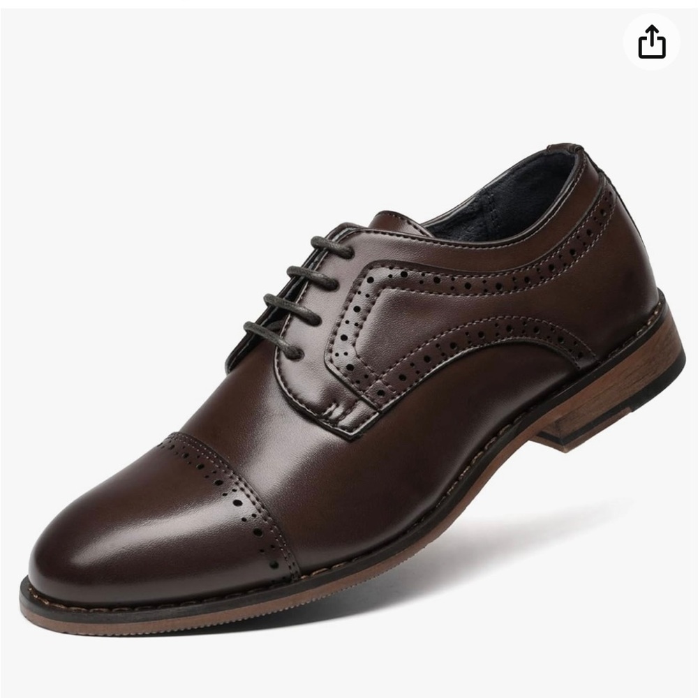 Dark brown Bruno Marc boys dress shoes size 11